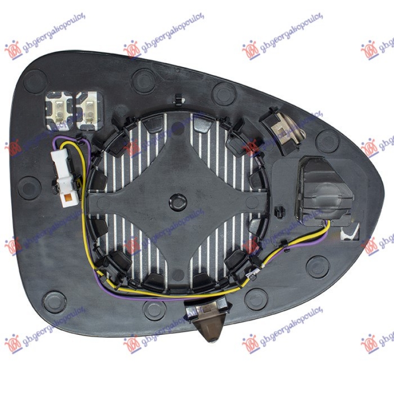 STAKLO RETROVIZORA SA GREJACEM (MRTAV UGAO) (ASFERICNO)