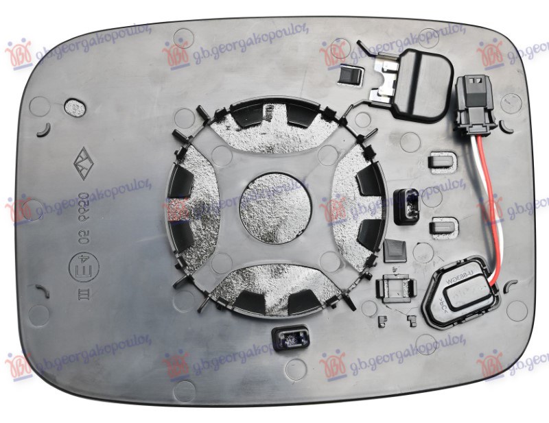 STAKLO RETROVIZORA SA GREJACEM (MRTAV UGAO) (ASFERICNO)