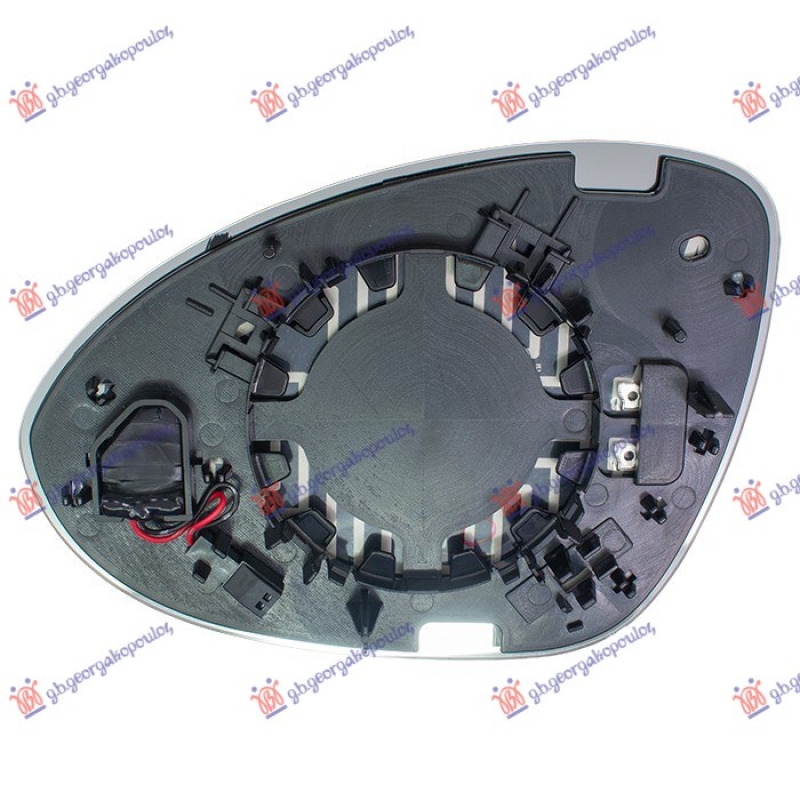 STAKLO RETROVIZORA SA GREJACEM (MRTAV UGAO) (ASFERICNO)