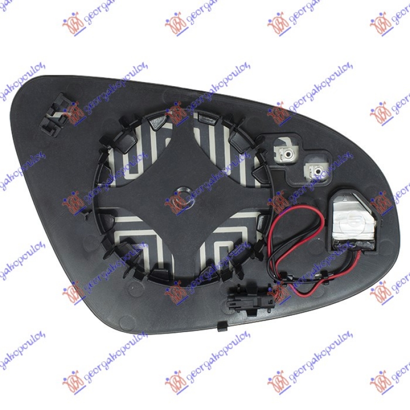 STAKLO RETROVIZORA SA GREJACEM (MRTAV UGAO) (KONVEKSNO)