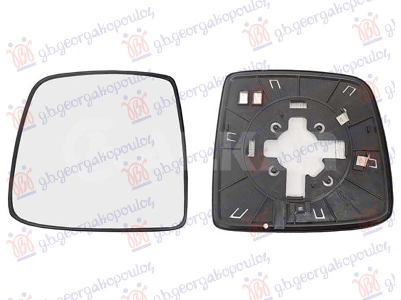 STAKLO RETROVIZORA SA GREJACEM (MRTAV UGAO) (KONVEKSNO)