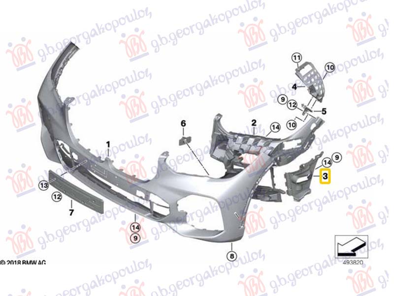 USMERIVAC VAZDUHA PREDNJEG BRANIKA UNUTRASNJI BOCNI PLASTICNI (M-SPORT)
