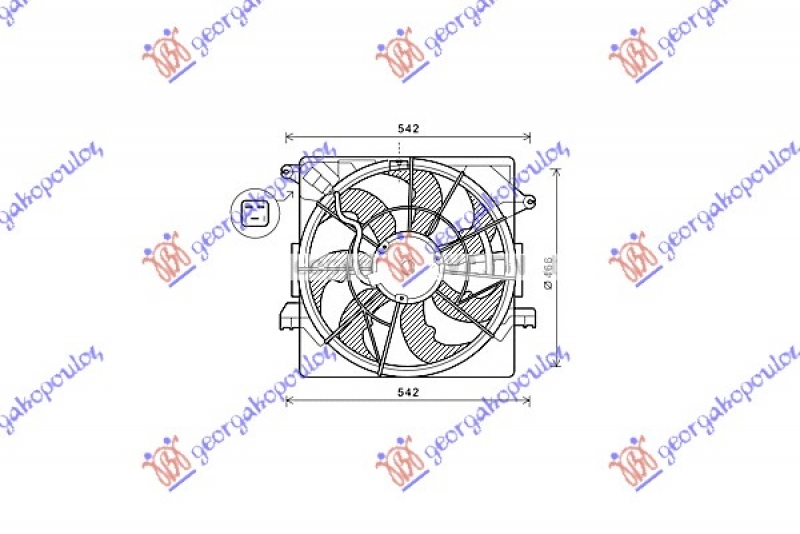 VENTILATOR 1.7 DIZ (465mm) (3PIN)