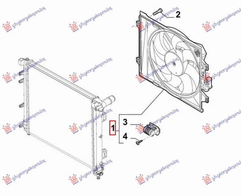 VENTILATOR KOMPLET 1.0 BENZIN/HIBRID (NRF)