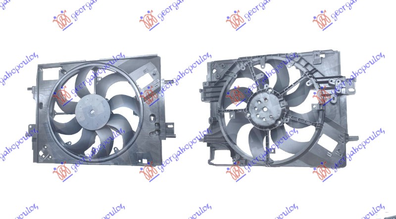 VENTILATOR KOMPLET 1.0/1.3 BENZIN - 1.5 DIZEL (400mm) (2 PIN) (NISSENS)