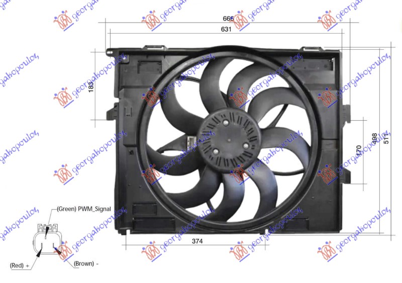 VENTILATOR KOMPLET 2.0/3.0 BENZIN