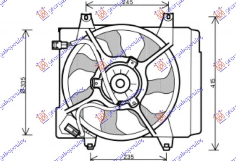 VENTILATOR KOMPLET BENZIN-DIZEL