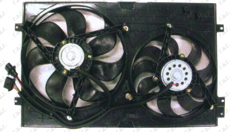 VENTILATOR KOMPLET (DUPLI) BENZIN-DIZEL