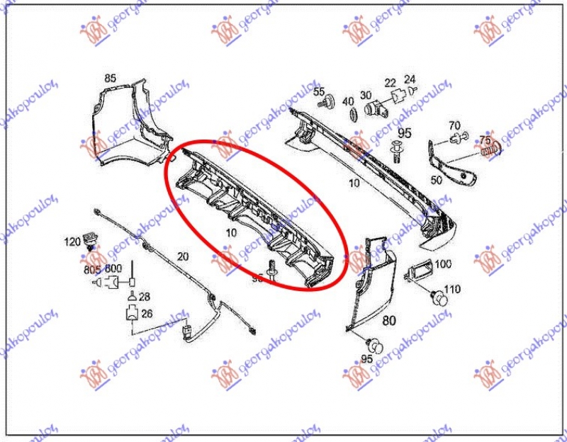 ZADNJI BRANIK BEZ GAZISTA SA SENZOROM