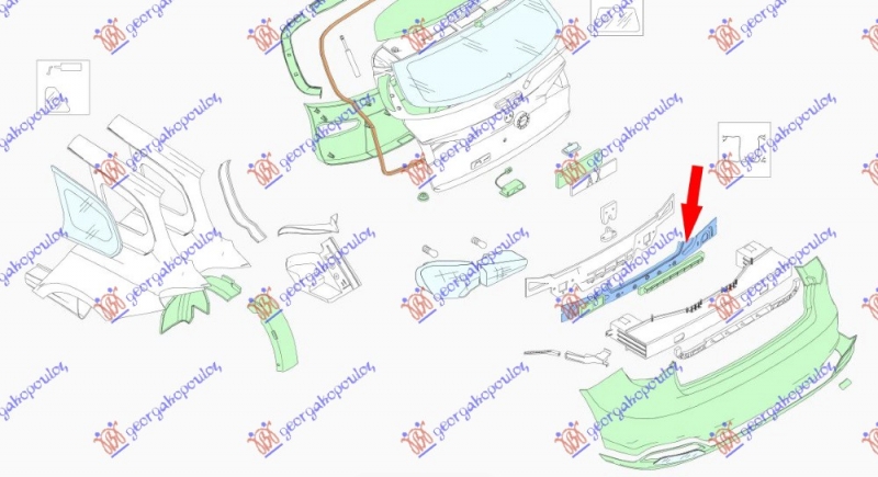 ZADNJI VEZNI LIM GORNJI SPOLJ. KARAV.(O)