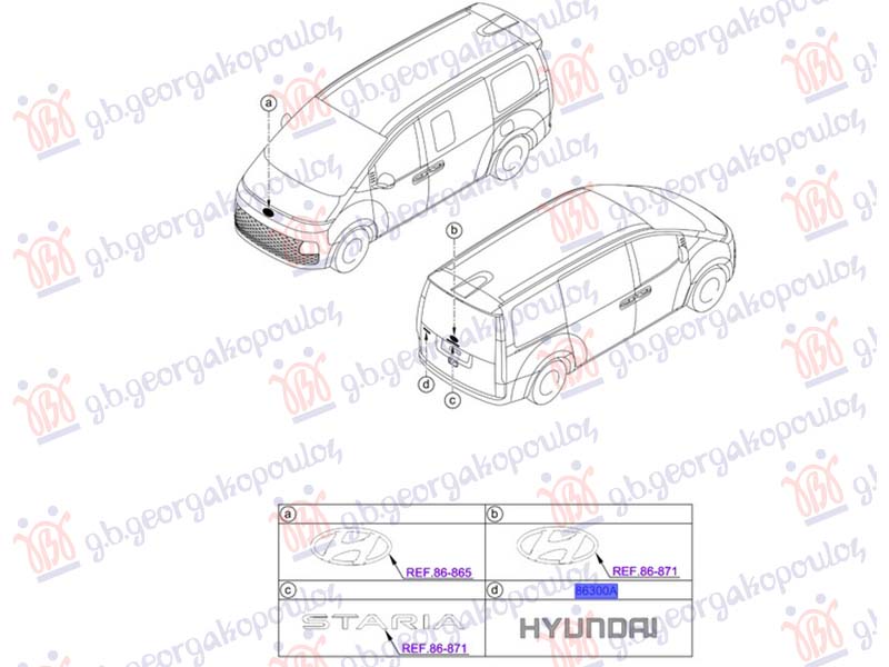 ZNAK ZADNJI (SLOVA HYUNDAI) (ORIGINALNI)