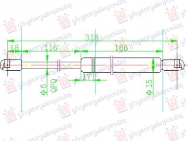 AMORTIZER GEPEK STAKLA (315L-160N)