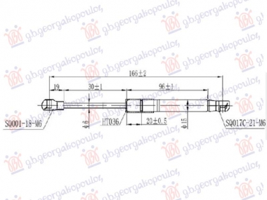 AMORTIZER GEPEK VRATA (166L-170N)