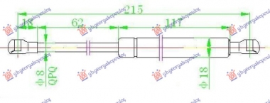AMORTIZER GEPEK VRATA (214L-680N)