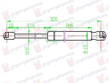 AMORTIZER GEPEK VRATA (319L-355N)