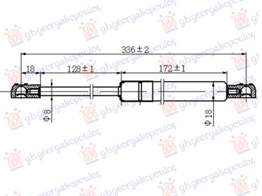 AMORTIZER GEPEK VRATA (336L-365N)