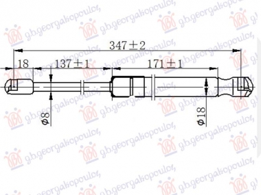 AMORTIZER GEPEK VRATA (345L-375N)