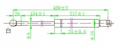 AMORTIZER GEPEK VRATA (409L-180N)