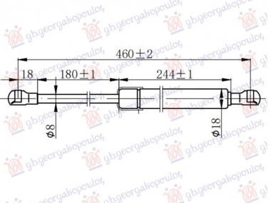 AMORTIZER GEPEK VRATA (457L-300N)