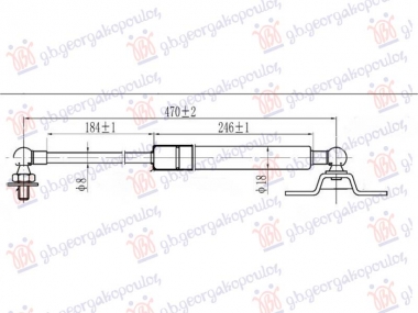AMORTIZER GEPEK VRATA (470L-206N)