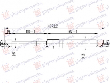 AMORTIZER GEPEK VRATA (485L-685N)