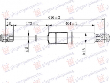 AMORTIZER GEPEK VRATA (616L-620N)