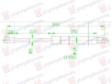 AMORTIZER GEPEK VRATA (622L-580N)