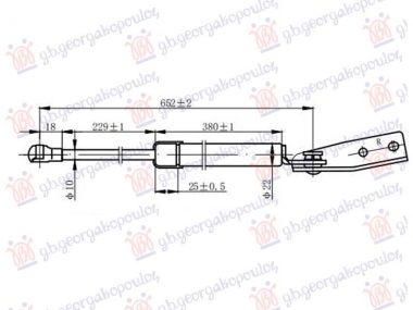 AMORTIZER GEPEK VRATA (652L-450N)