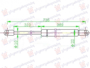 AMORTIZER GEPEK VRATA (737L-725N)