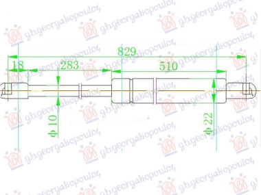 AMORTIZER GEPEK VRATA (827L-640N)