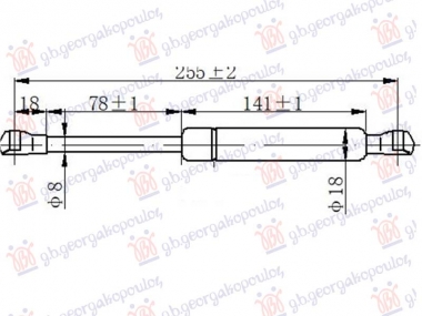 AMORTIZER GEPEK VRATA (CABRIO) (255L-350N)