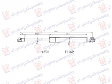 AMORTIZER GEPEK VRATA (CABRIO) (389L-260N)