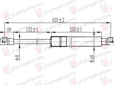 AMORTIZER GEPEK VRATA (CABRIO) (425L-320N)