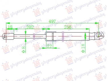 AMORTIZER GEPEK VRATA KARAVAN (498L-575N)