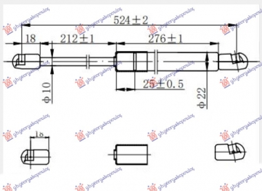 AMORTIZER GEPEK VRATA KARAVAN (522L-540N)
