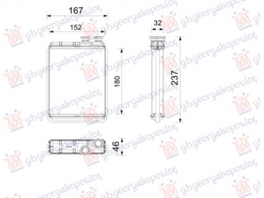GREJAC KABINE BENZIN/DIZEL (180x152) (NISSENS)