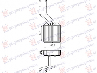 GREJAC KABINE DIZEL (ZADNJI) (137x147) (VALEO)