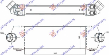 HLAD INTERC. 2.2-2.4 TDCi (398x147x62)