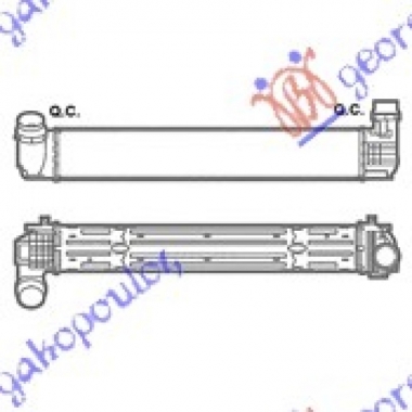 HLAD INTERCOOLER 2.0 DCi (655x105x100)