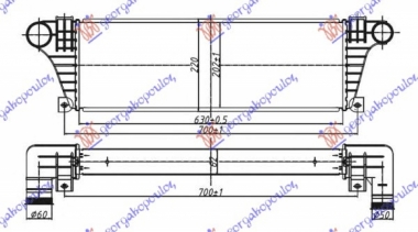 HLAD INTERCOOLER 2.5-2.8 T.D(630x217x63)