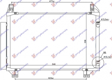 HLADNJAK KLIME 1.0/1.3i16v (497x320x16) JAPAN (VALEO)