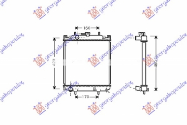 HLAD MOTORA 1.0i 12V (37.5x32.5x1.6) MAN