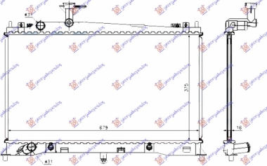 HLAD. MOTORA 1.8-2.0BEN AUTO -05 375x680