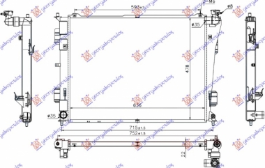 HLADNJAK 2.0-2.4 MAN.BENZIN (635x480x16