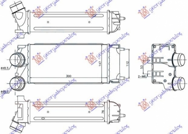 HLADNJAK  INTERC. 1.6 HDI(30x150x80) 09-