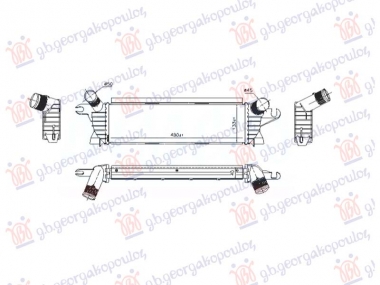 HLADNJAK INTERKULERA 1.9 DCI DIZEL 00- (480x133) (NISSENS)