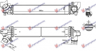 HLADNJAK INTERKULERA 2.0 BENZIN (585x98x95)