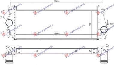 HLADNJAK INTERKULERA 2.2-2.4 DIZEL (590x202)