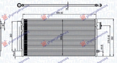HLADNJAK KLIME 0.9 TURBO BENZIN - 1.3/1.6 MJTD DIZEL (625x315x16) (MARELLI)