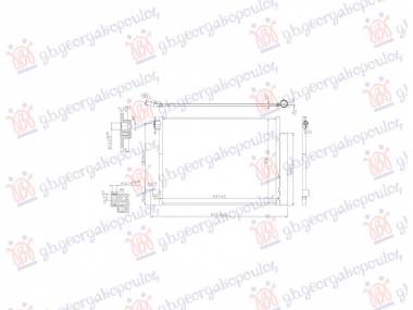 HLADNJAK KLIME 0.9TURBO-1.0i 12V-ELEK. (541x378x12) (KOYO)